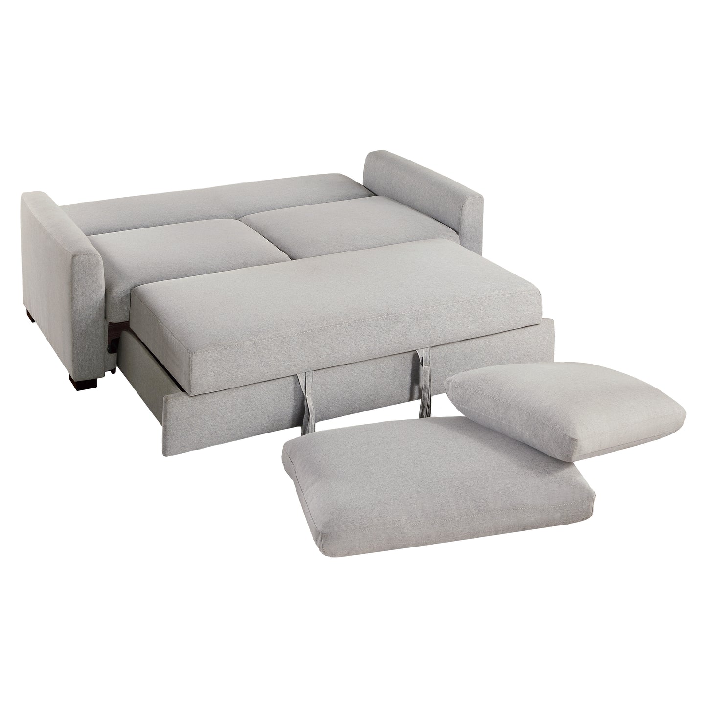 Homelegance Price Sectional Sofa Gray Fabric Convertible Sleeper 9525RF-3CL