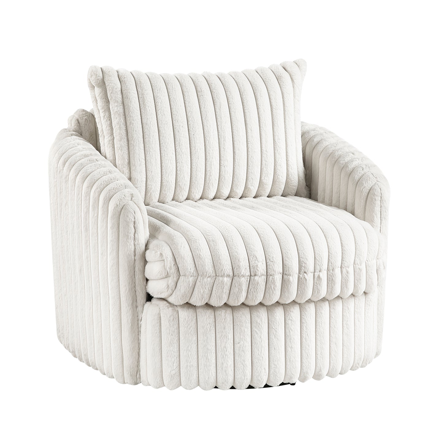 Homelegance Accent Chair Swivel Chair in Beige Fabric Stylish Comfort 9539BEG-1SW