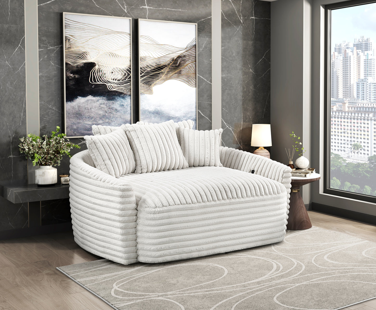 Homelegance Chaises Beige Upholstered Lounge Chair 9539BEG-5