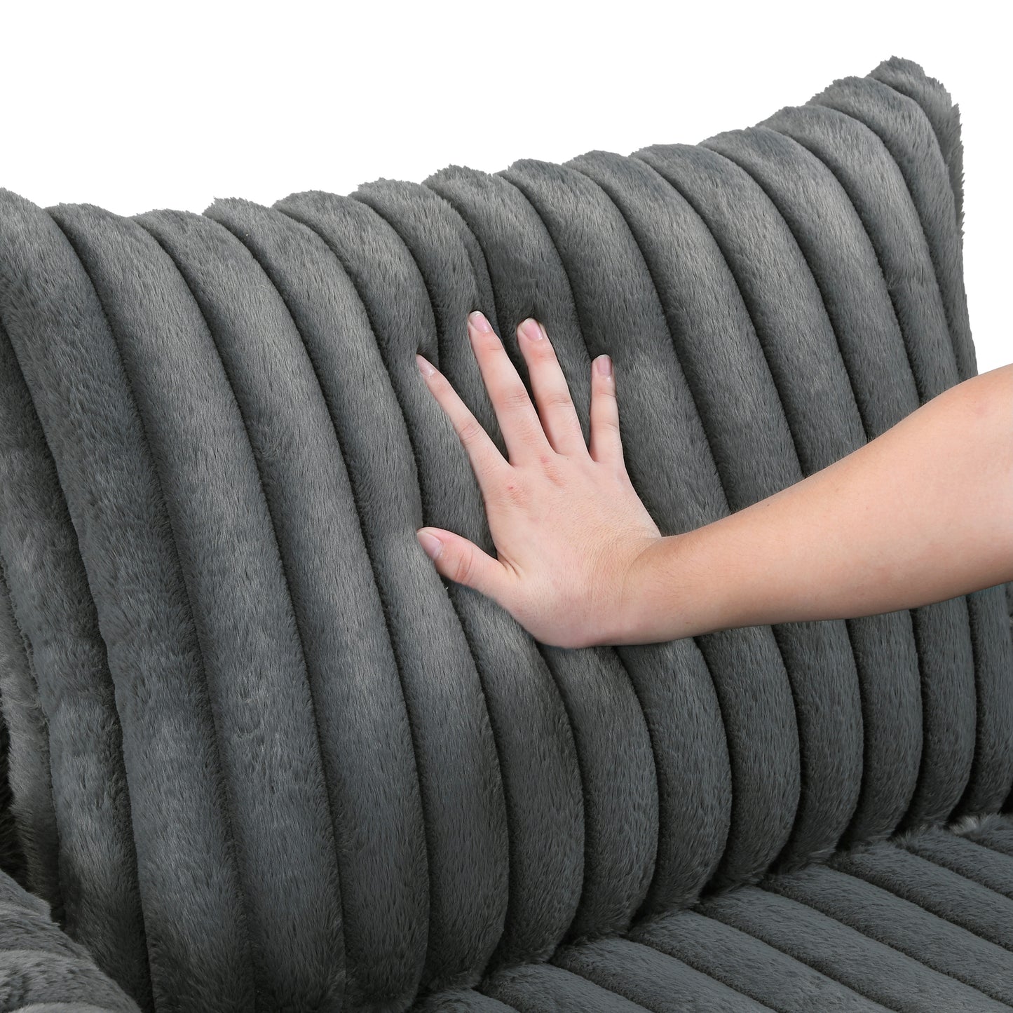 Homelegance Chaises Gray Fabric Lounge Chair 9539DGY-5