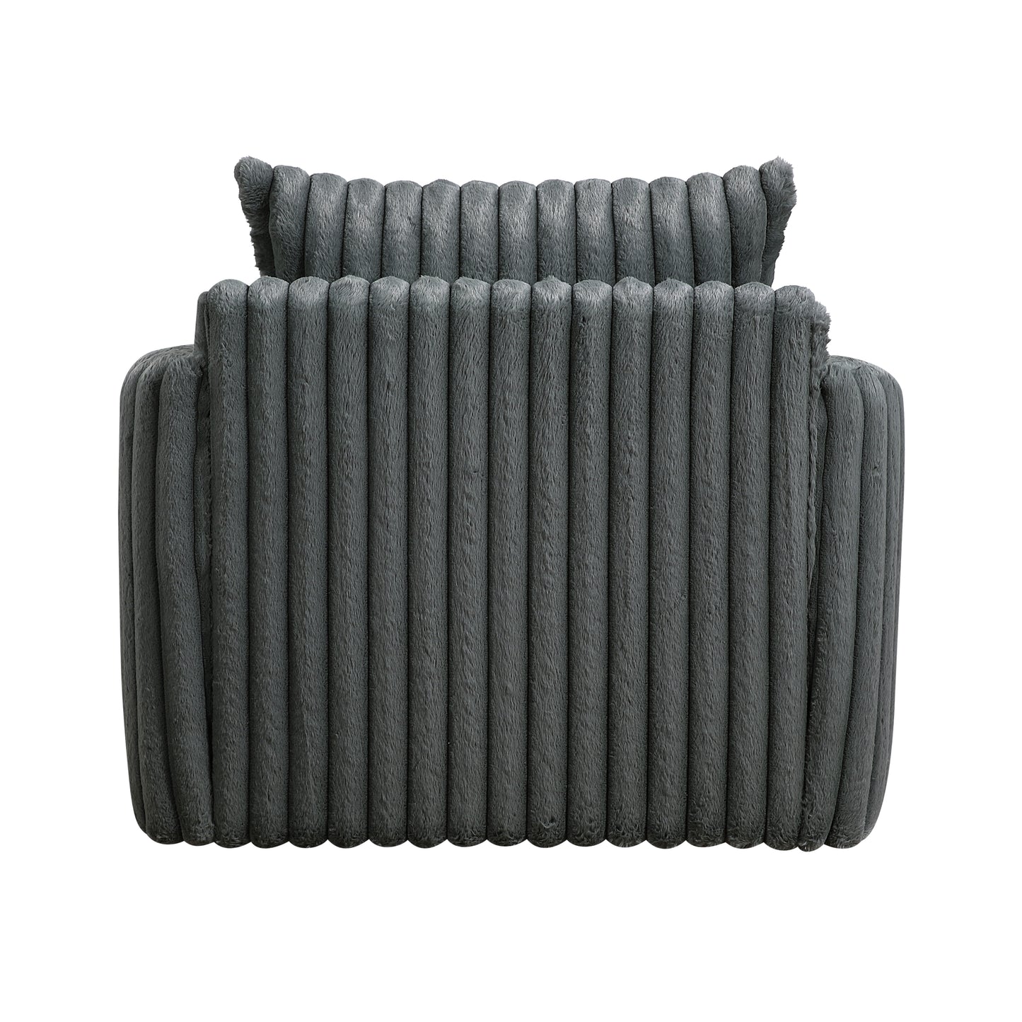 Homelegance Accent Chair Swivel Chair Gray Fabric Upholstered Modern Design 9539DGY-1SW