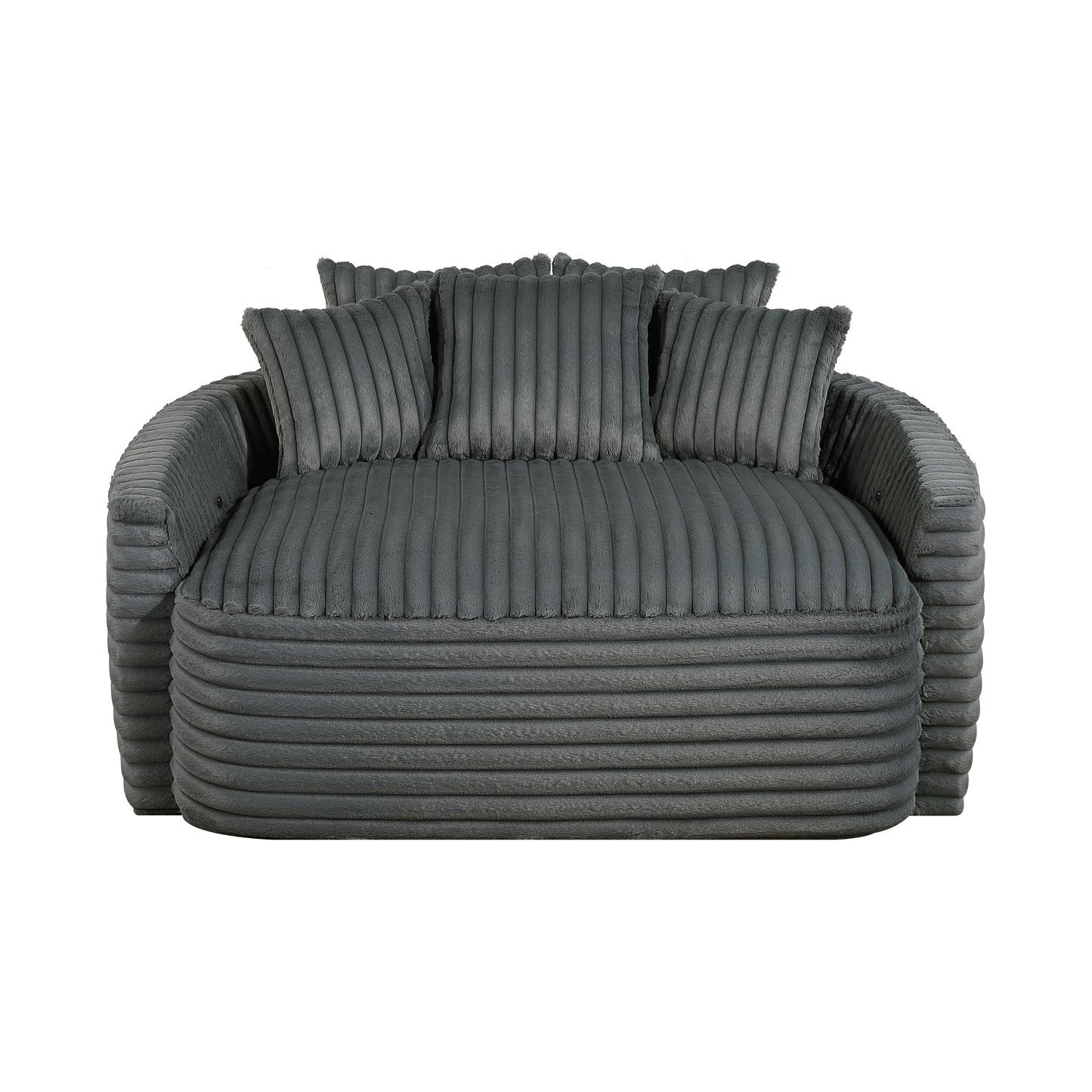 Homelegance Chaises Gray Fabric Lounge Chair 9539DGY-5