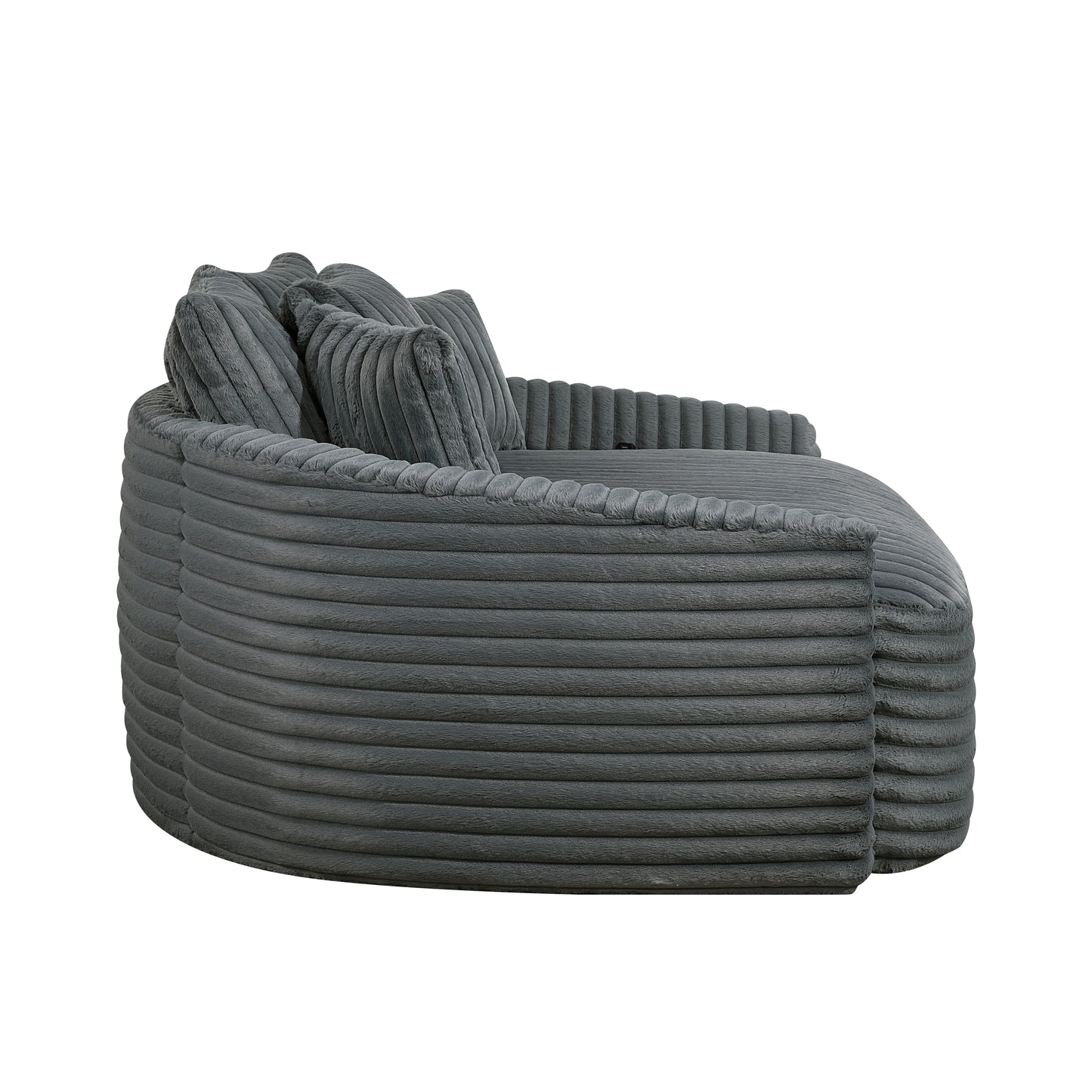 Homelegance Chaises Gray Fabric Lounge Chair 9539DGY-5