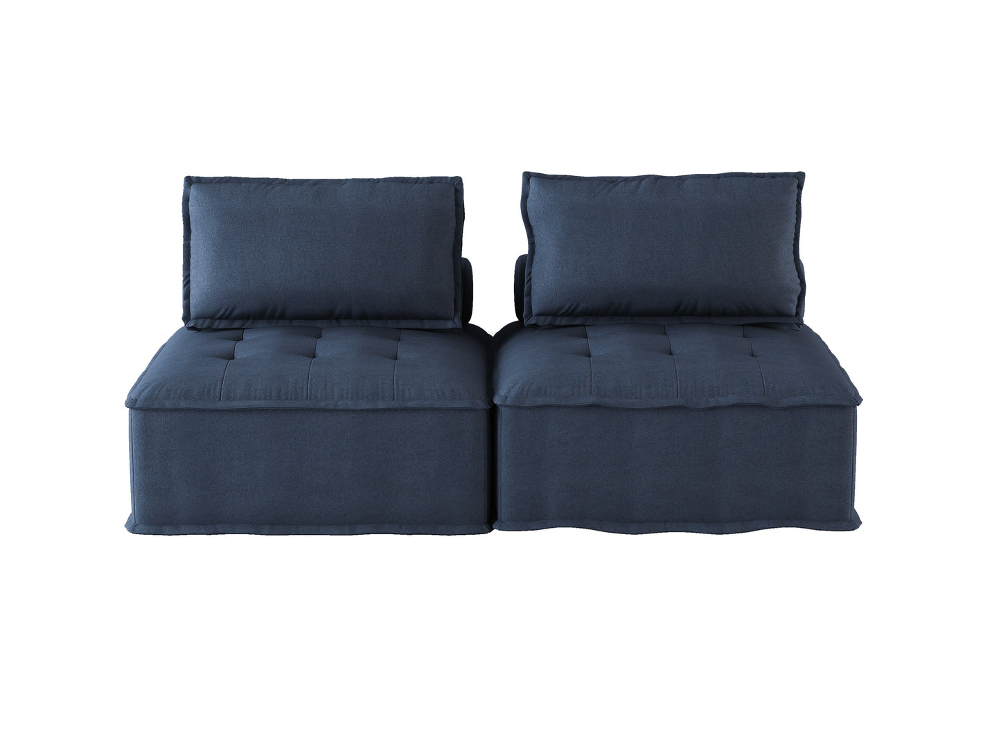 Homelegance Ulrich Loveseat in Textured Blue Fabric 9545BU-2