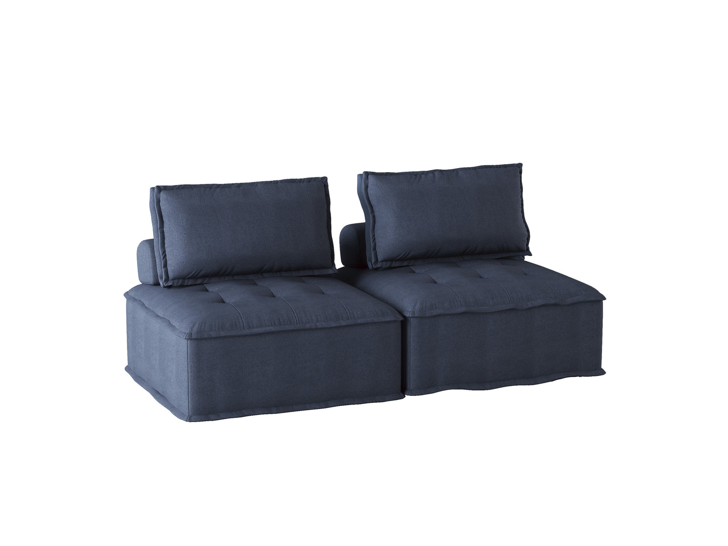 Homelegance Ulrich Loveseat in Textured Blue Fabric 9545BU-2