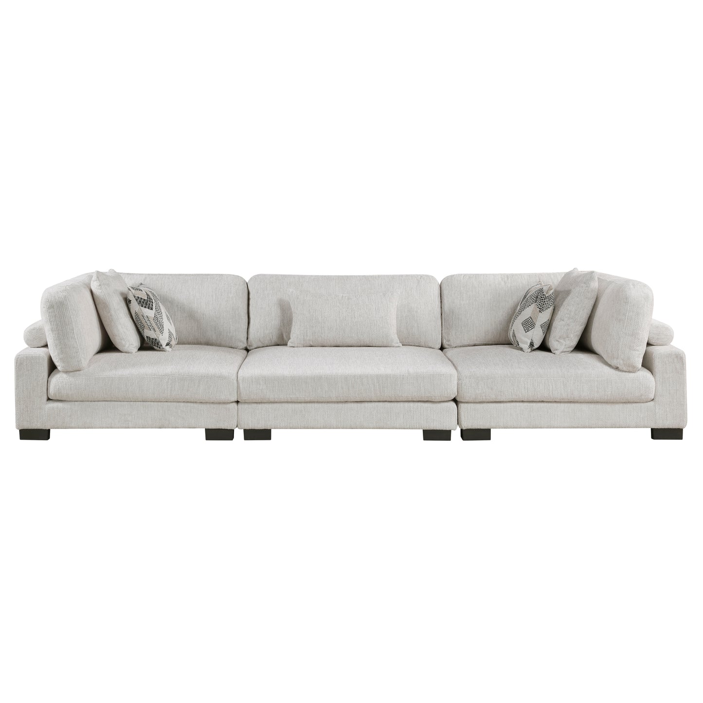 Homelegance Beige Sectional Sofa with Plush Pillows for Cozy Living Spaces 9555BEG-3