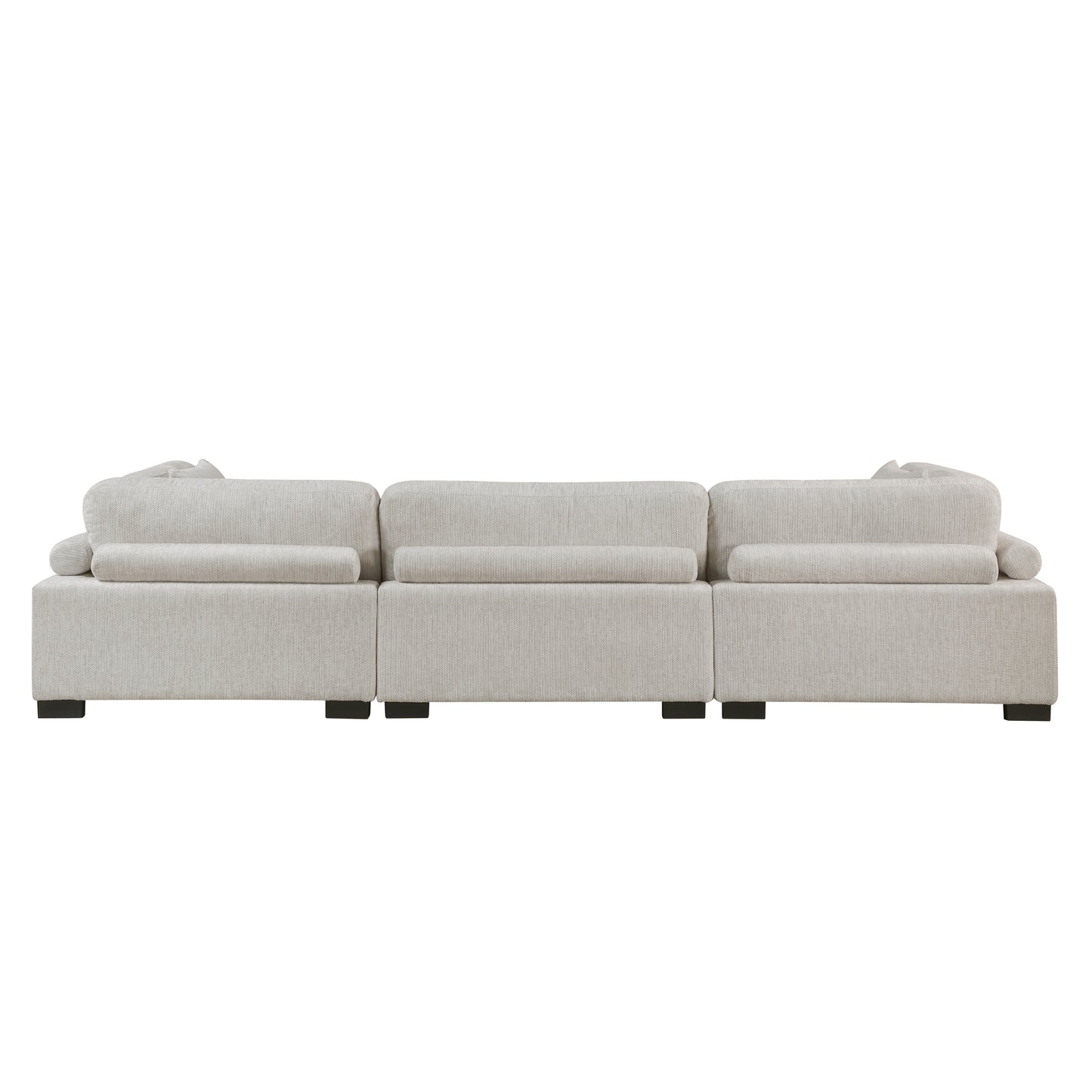 Homelegance Beige Sectional Sofa with Plush Pillows for Cozy Living Spaces 9555BEG-3