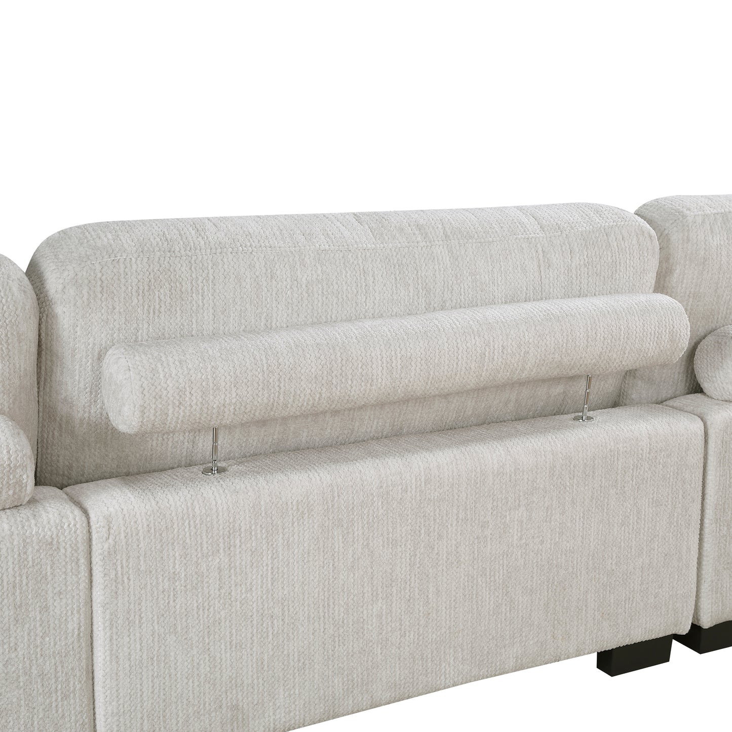 Homelegance Beige Sectional Sofa with Plush Pillows for Cozy Living Spaces 9555BEG-3