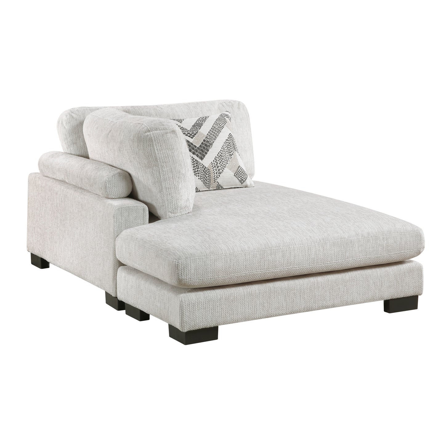 Homelegance Chaise Loveseat in Beige 9555BEG2VC