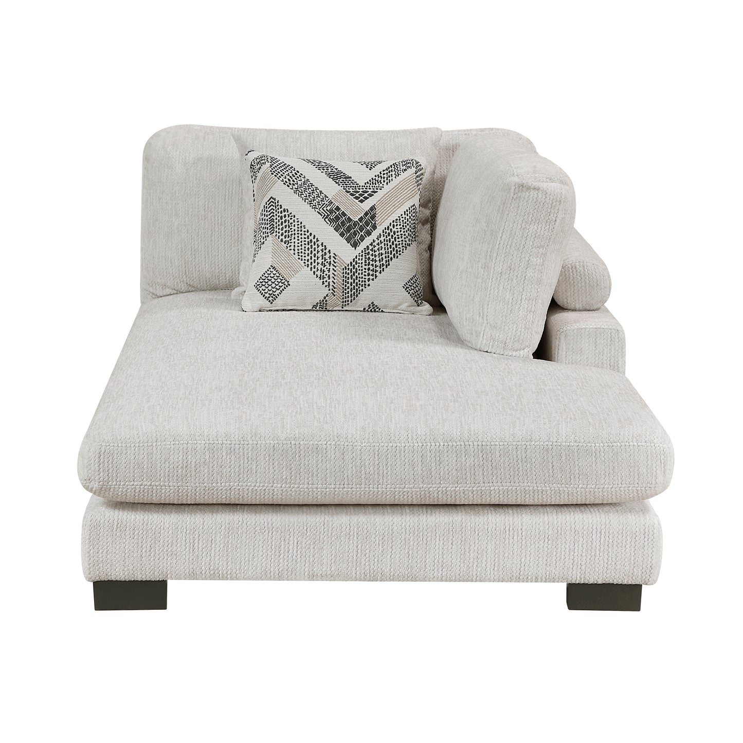 Homelegance Chaise Loveseat in Beige 9555BEG2VC