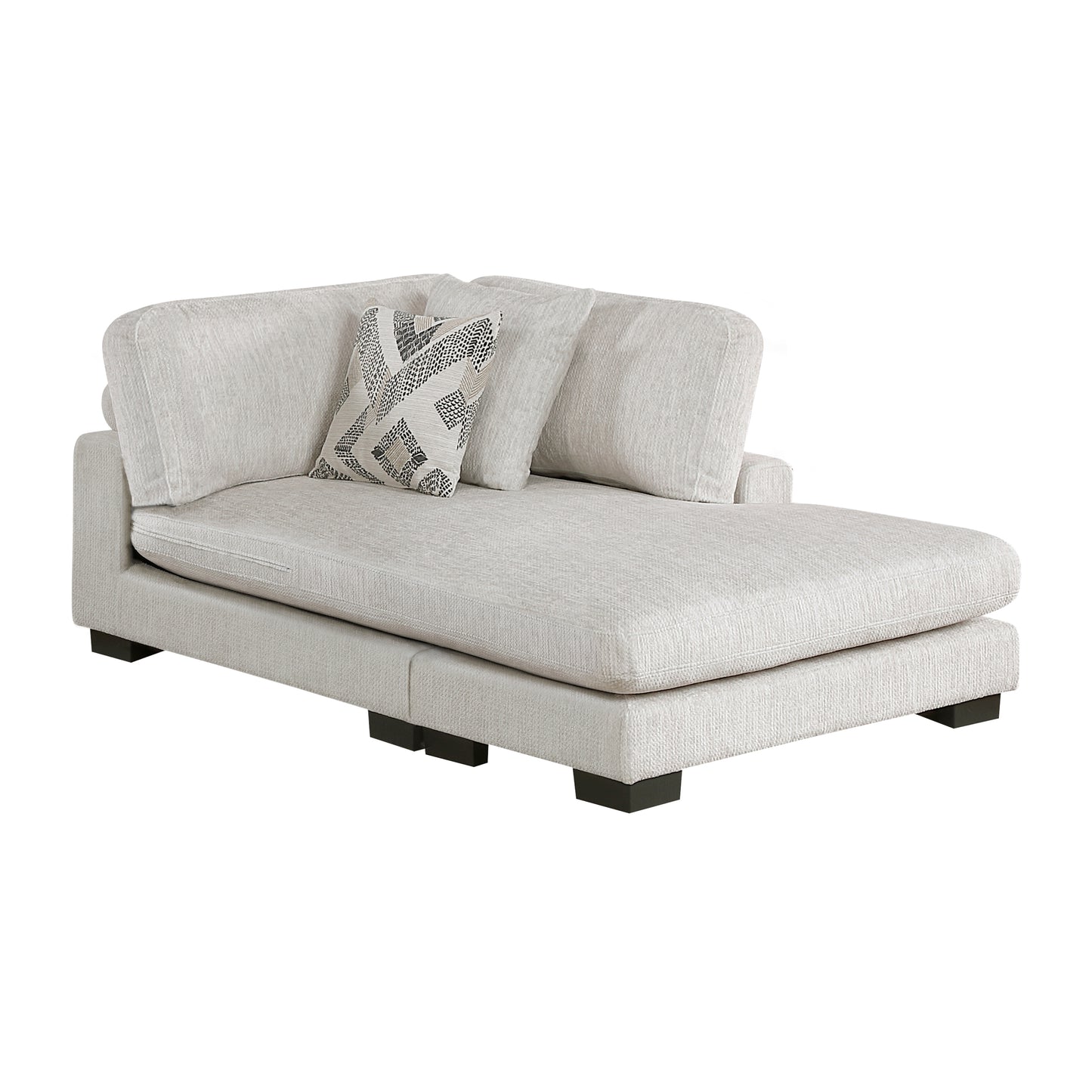 Homelegance Chaise Loveseat in Beige 9555BEG2VC