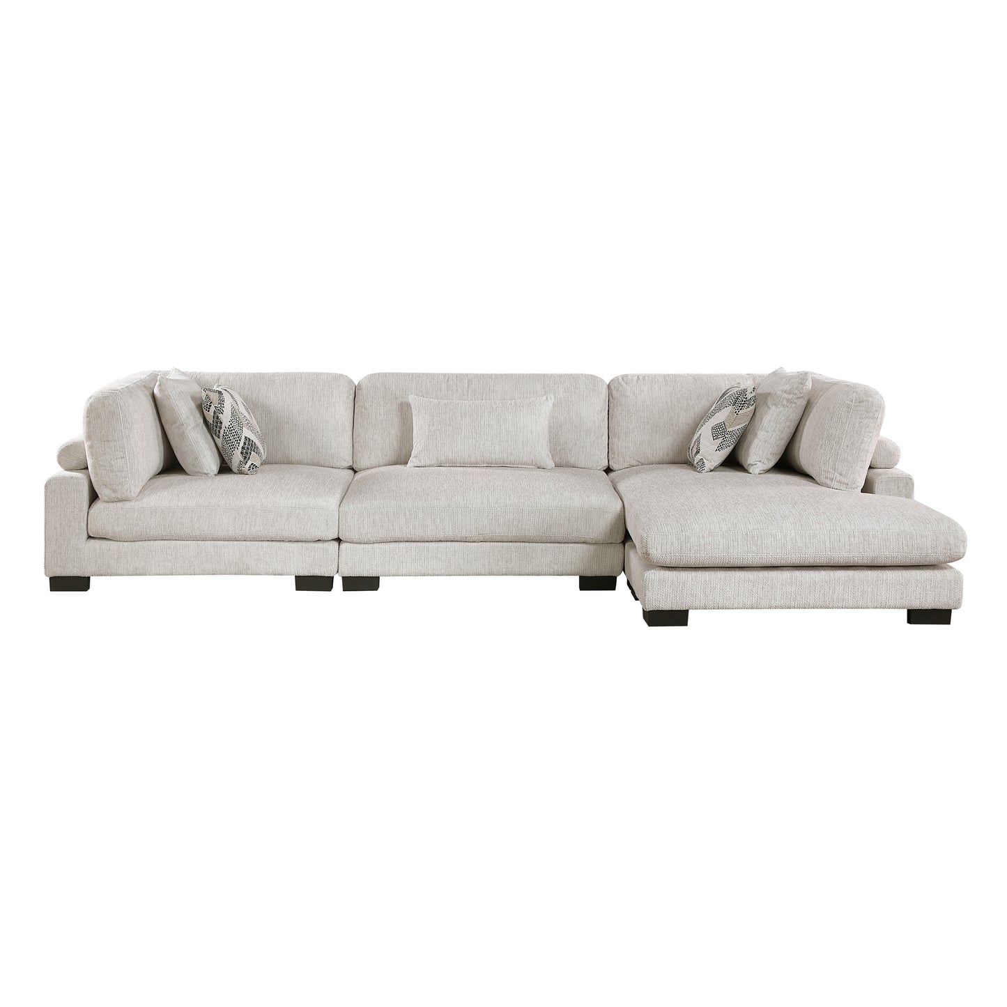 Homelegance 3-Piece Modular Sectional Sofa in Elegant Beige 9555BEG-3CRACVC