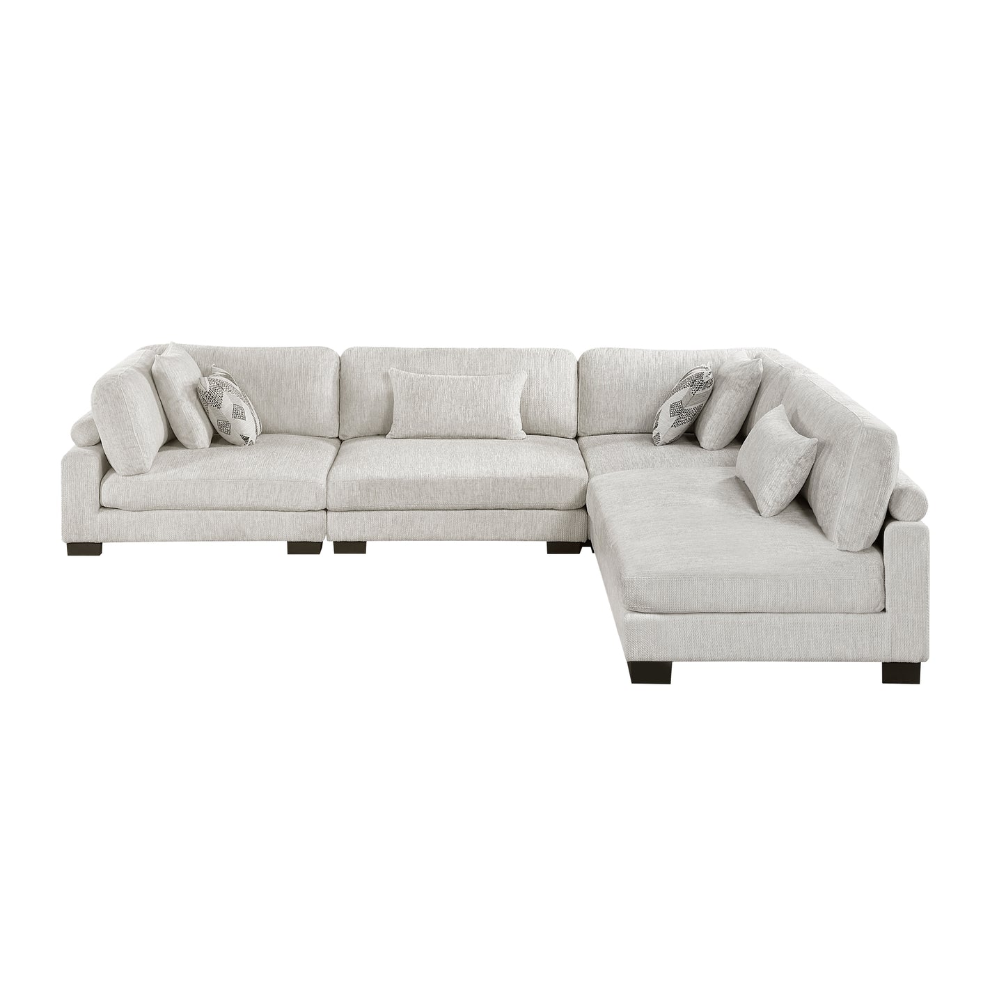 Homelegance Sectional Sofa in Beige with Contemporary Design 9555BEG-42CR2AC