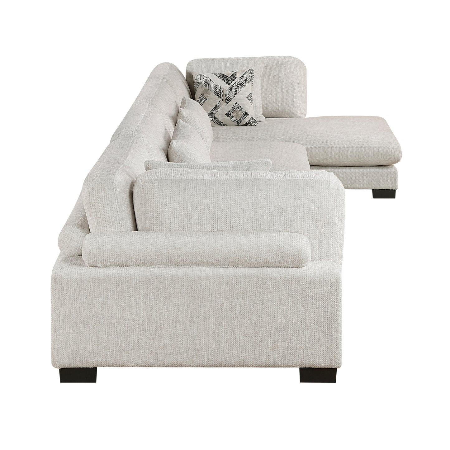 Homelegance Sectional Sofa in Beige with Reversible Chaise 9555BEG-4CR2ACVC