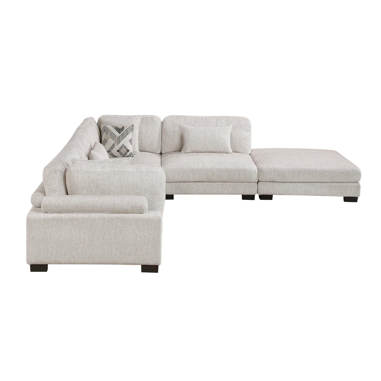 Homelegance Sectional Sofa in Beige with Contemporary Design 9555BEG-52CR2ACOT