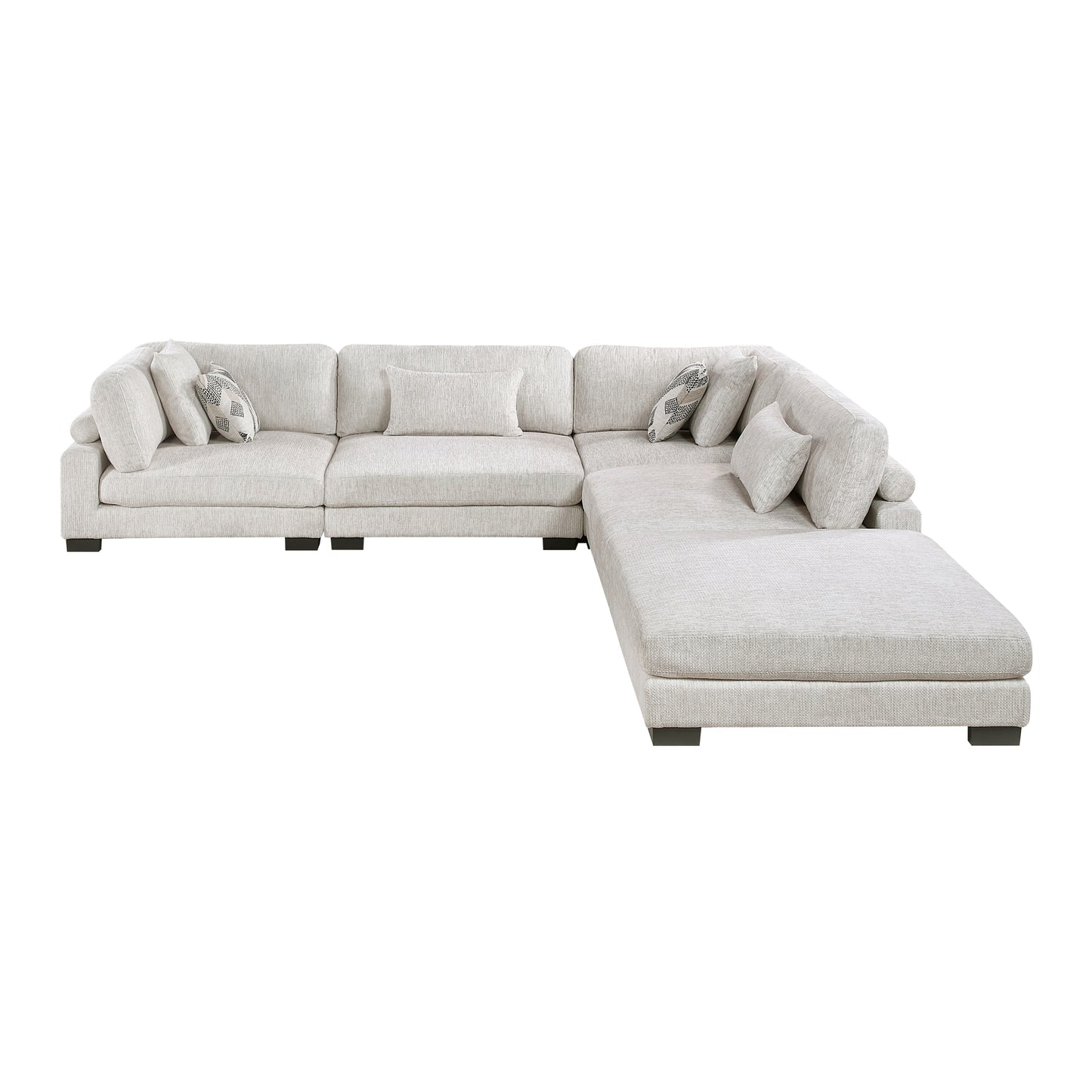 Homelegance Sectional Sofa in Beige with Contemporary Design 9555BEG-52CR2ACOT