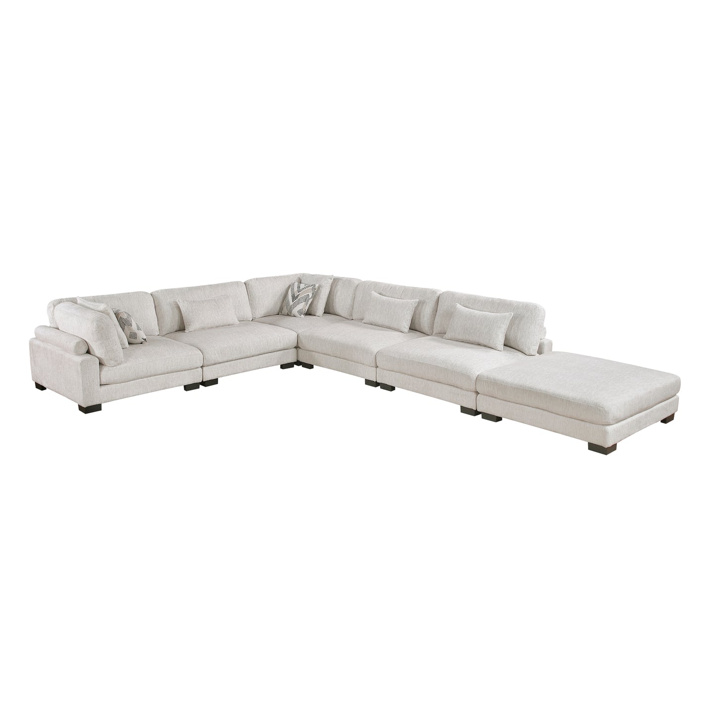 Homelegance Sectional Sofa in Beige with Contemporary Design 9555BEG-62CR3ACOT