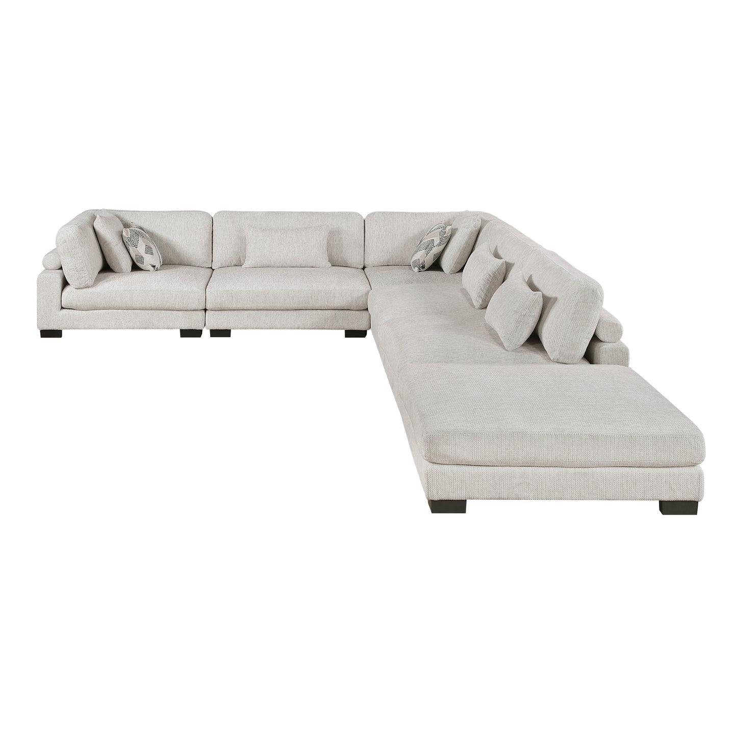 Homelegance Sectional Sofa in Beige with Contemporary Design 9555BEG-62CR3ACOT