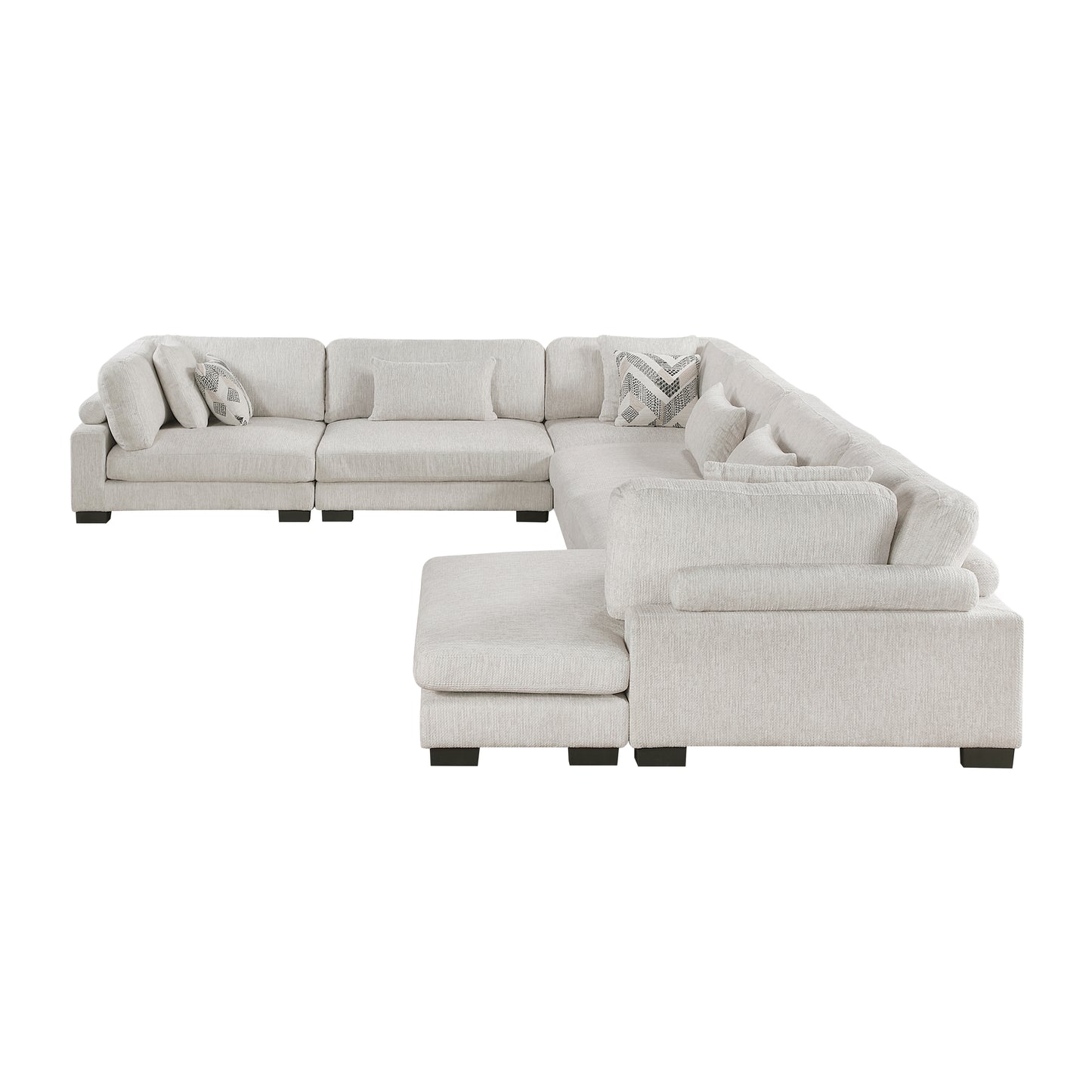 Homelegance Sectional Sofa in Beige with Reversible Chaise 9555BEG-62CR3ACVC
