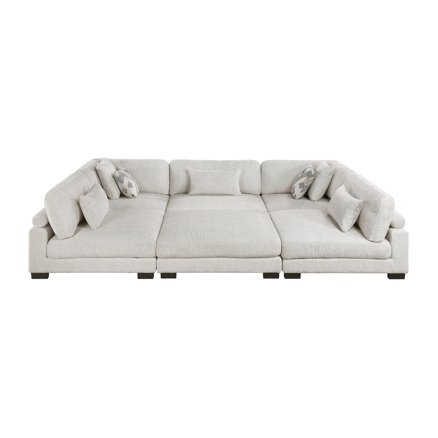 Homelegance Sectional Sofa in Beige with Contemporary Design 9555BEG-62CR3ACOT