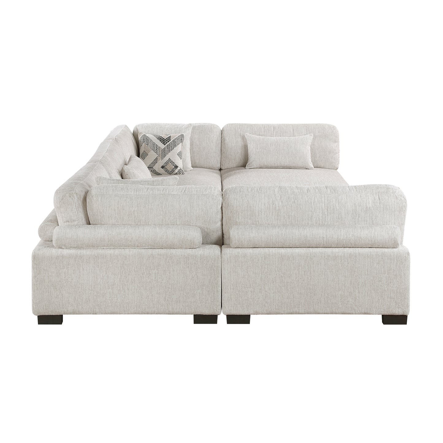 Homelegance Sectional Sofa in Beige with Contemporary Design 9555BEG-62CR3ACOT