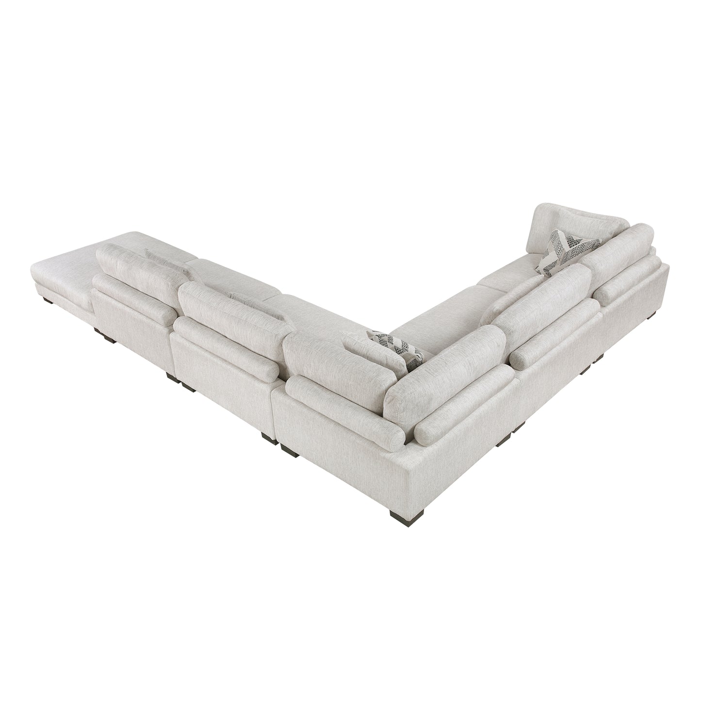 Homelegance Sectional Sofa in Beige with Contemporary Design 9555BEG-62CR3ACOT