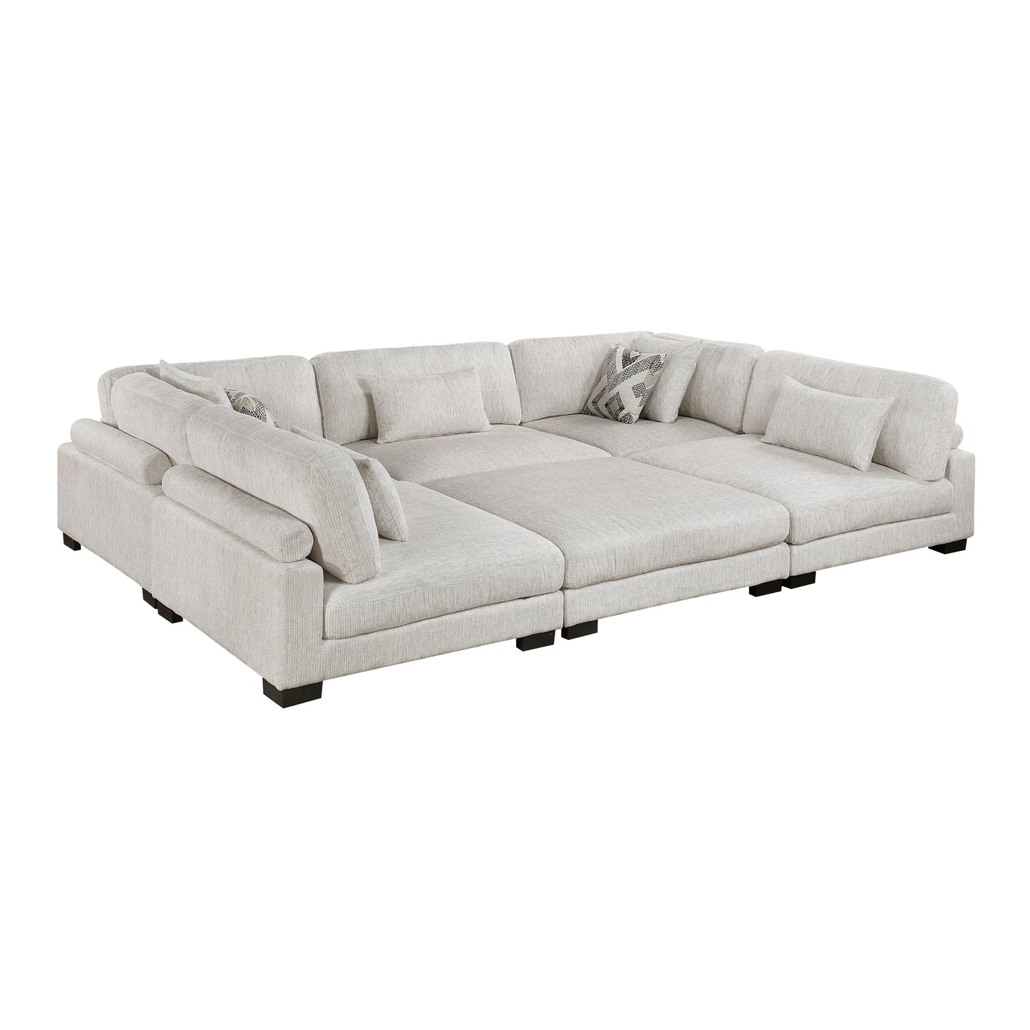Homelegance Sectional Sofa in Beige with Contemporary Design 9555BEG-62CR3ACOT