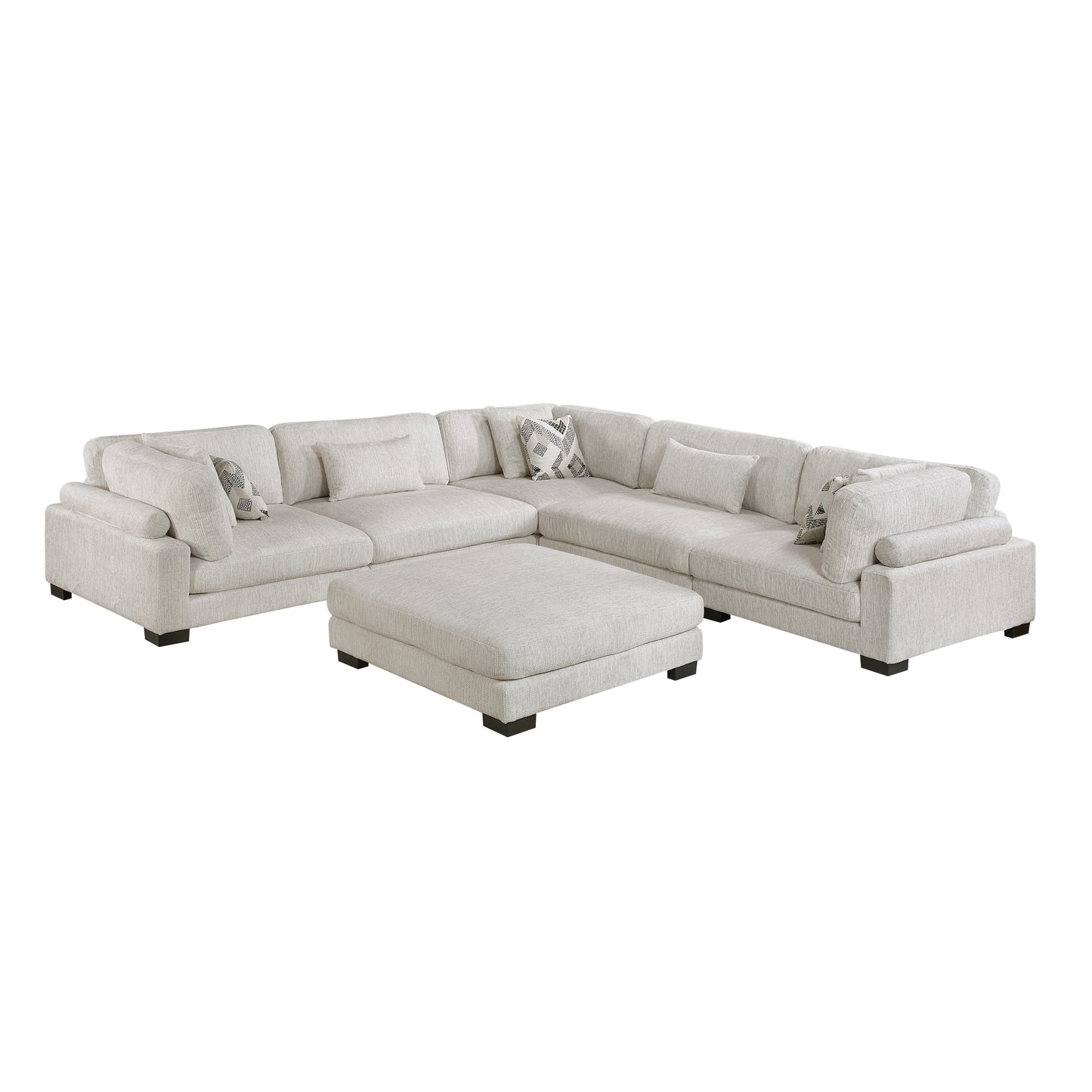 Homelegance Sectional Sofa in Beige with Contemporary Design 9555BEG-63CR2ACOT