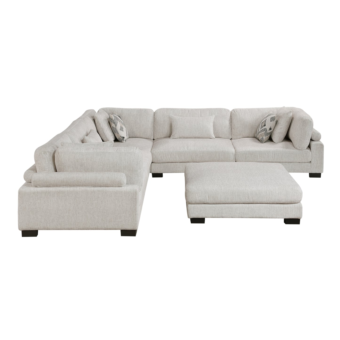 Homelegance Sectional Sofa in Beige with Contemporary Design 9555BEG-63CR2ACOT