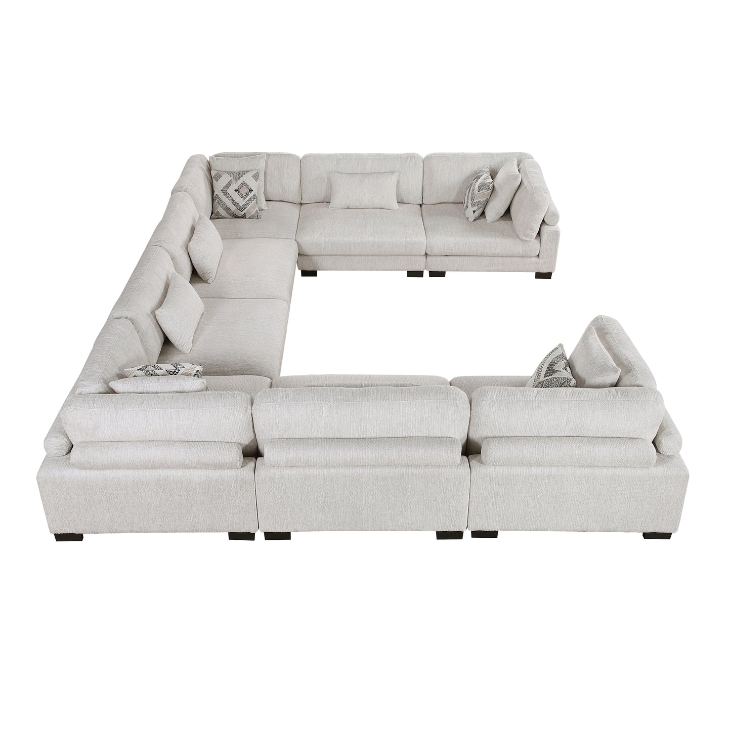 Homelegance Sectional Sofa in Beige with Contemporary Design 9555BEG-84CR4AC