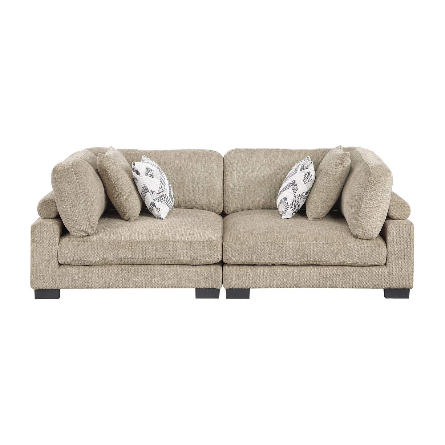 Homelegance Loveseat Brown Upholstered Stylish Seating Solution 9555BRW-2