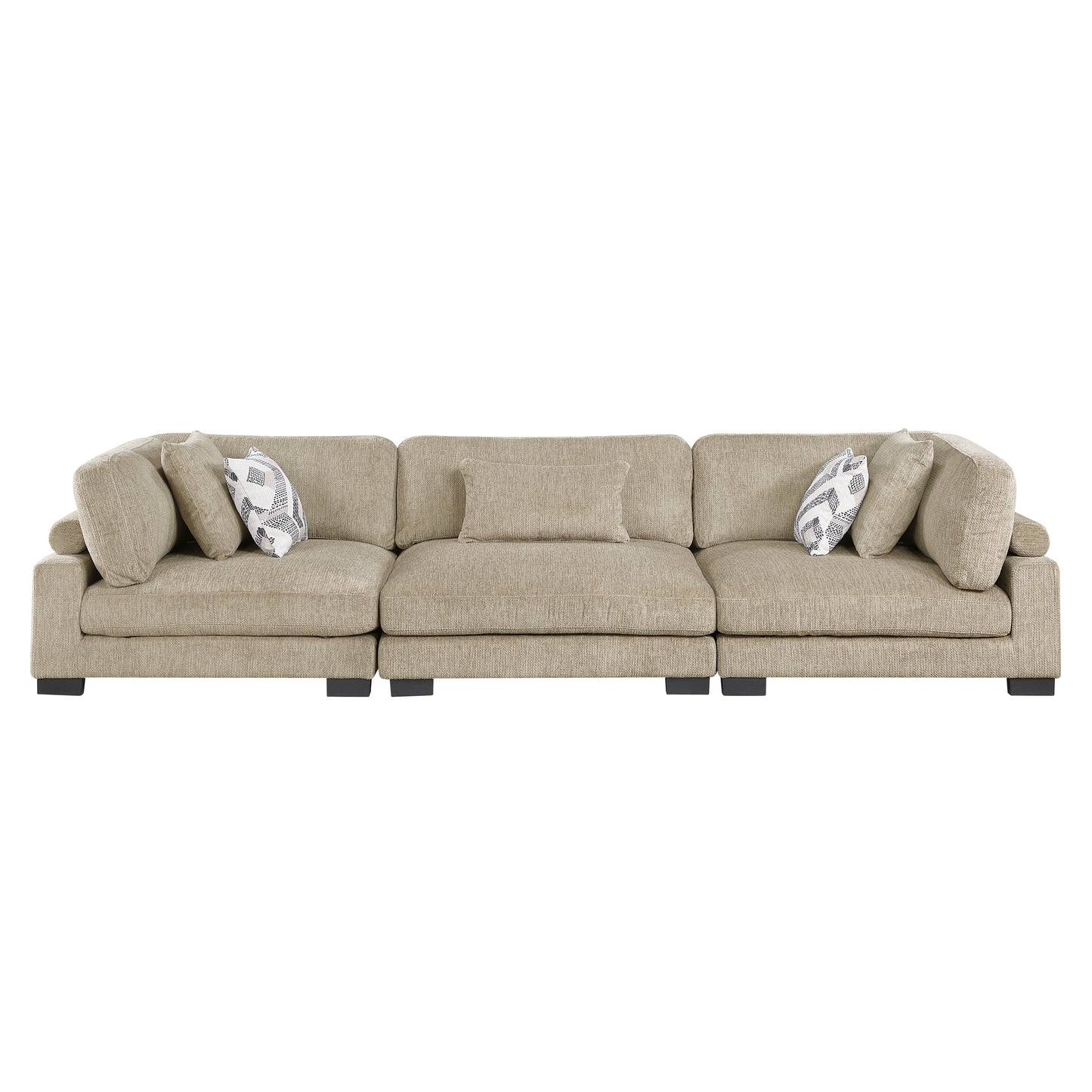 Homelegance Sofas Sectional Sofa in Rich Upholstery 9555BRW-3