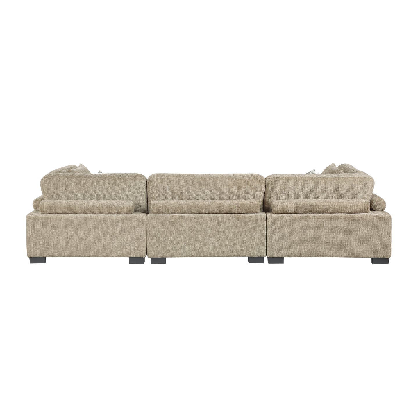 Homelegance Sofas Sectional Sofa in Rich Upholstery 9555BRW-3
