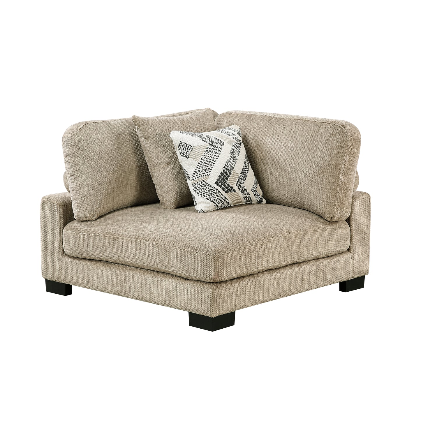 Homelegance 3-Piece Modular Sectional in Brown 9555BRW-3CRACVC