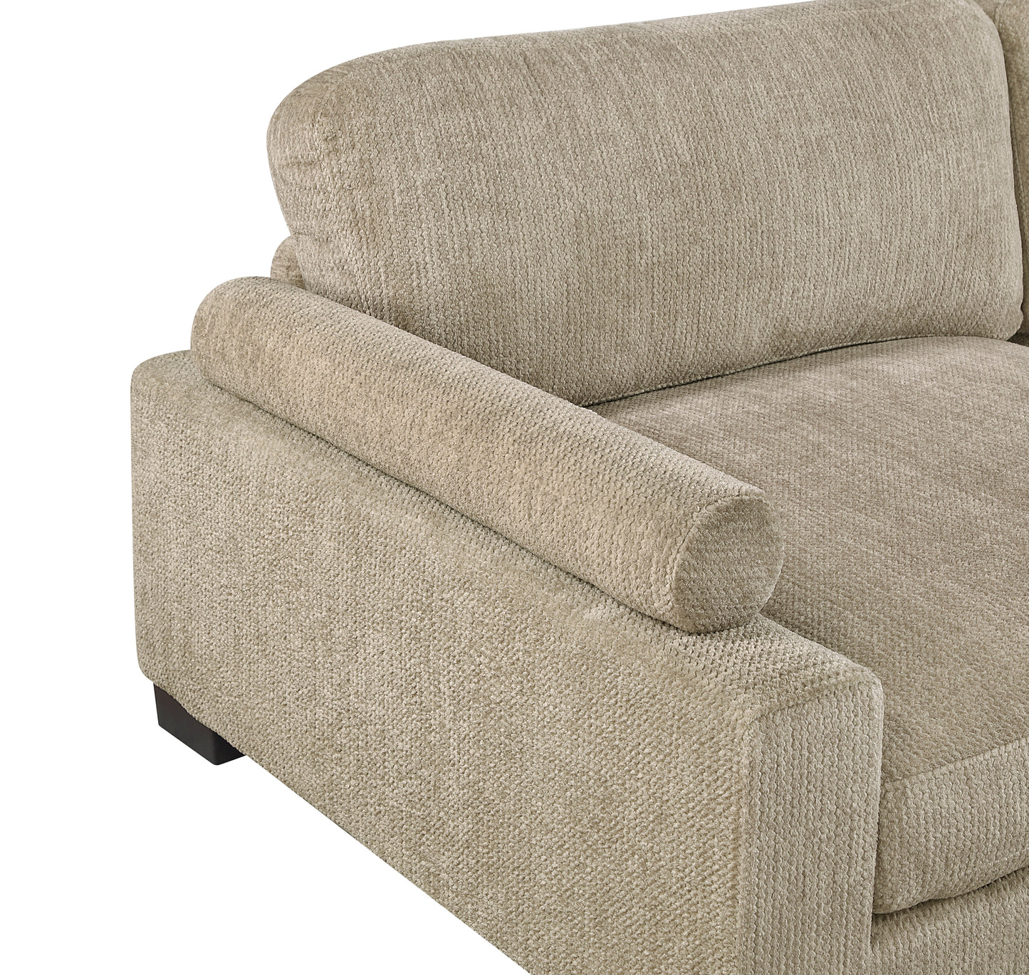 Homelegance Sectional Sofa in Brown with Cream Accent 9555BRW-53CR2AC