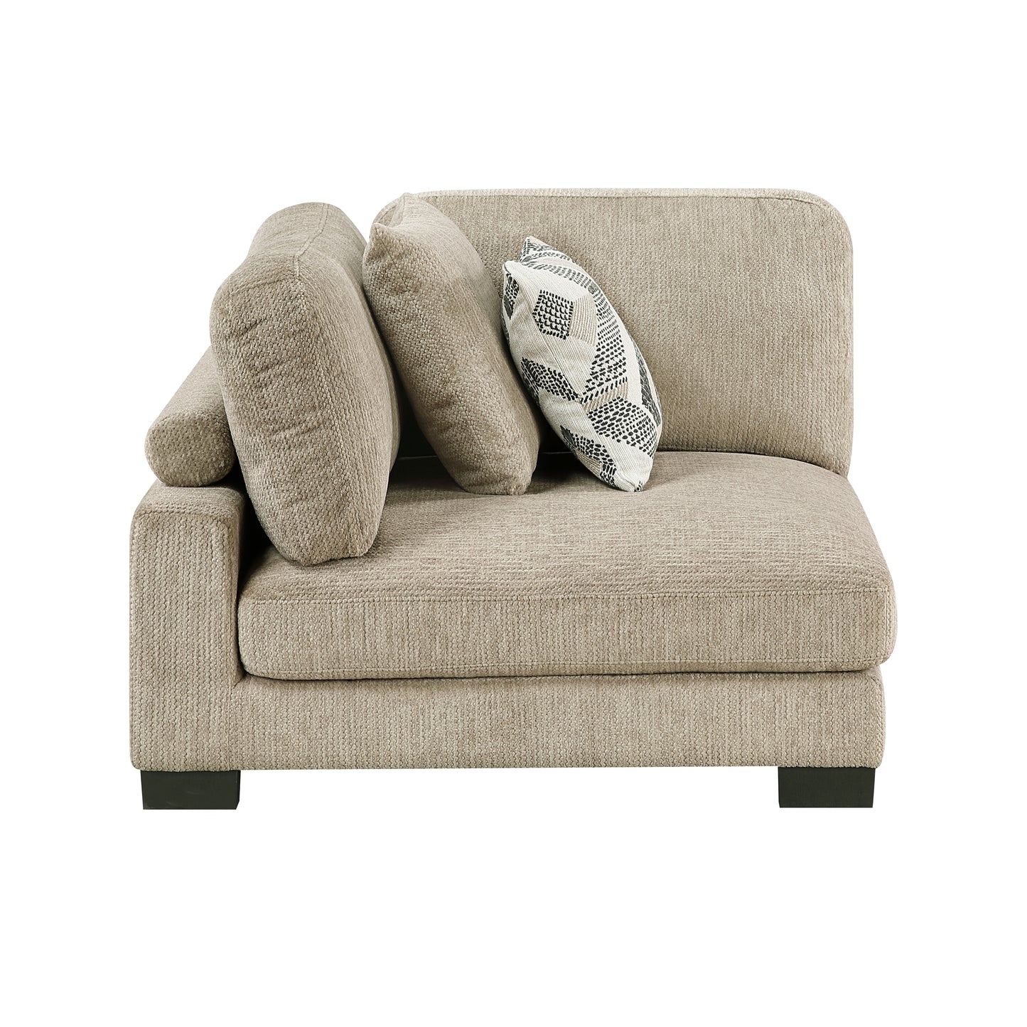 Homelegance 3-Piece Modular Sectional in Brown 9555BRW-3CRACVC