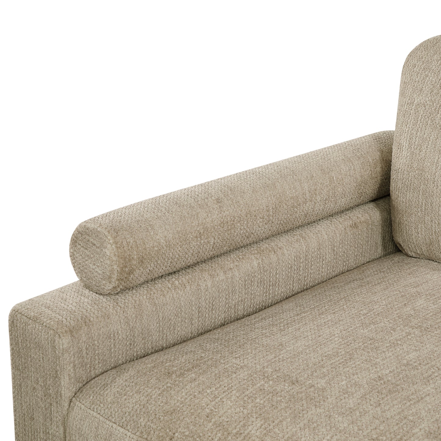 Homelegance Sectional Sofa in Brown with Cream Accent 9555BRW-63CR2ACOT