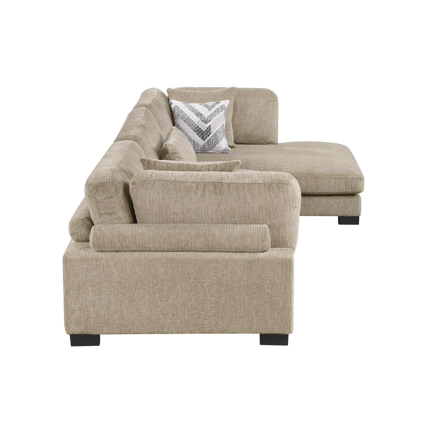 Homelegance 3-Piece Modular Sectional in Brown 9555BRW-3CRACVC
