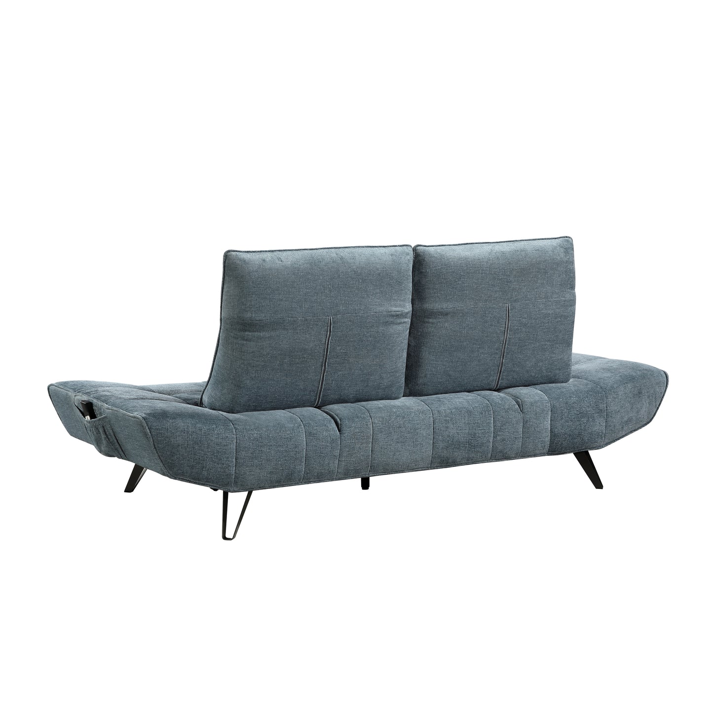 Homelegance Quonsett Blue Chenille Sectional Sofa with Adjustable Headrests 9556BUE-3PW