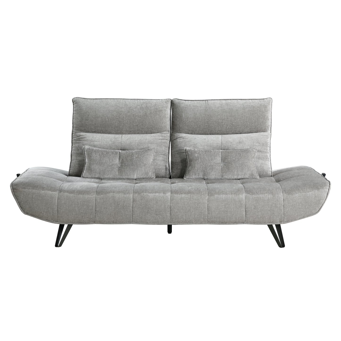 Homelegance Quonsett Gray Chenille Sectional Sofa with Adjustable Headrests 9556GRY-3PW
