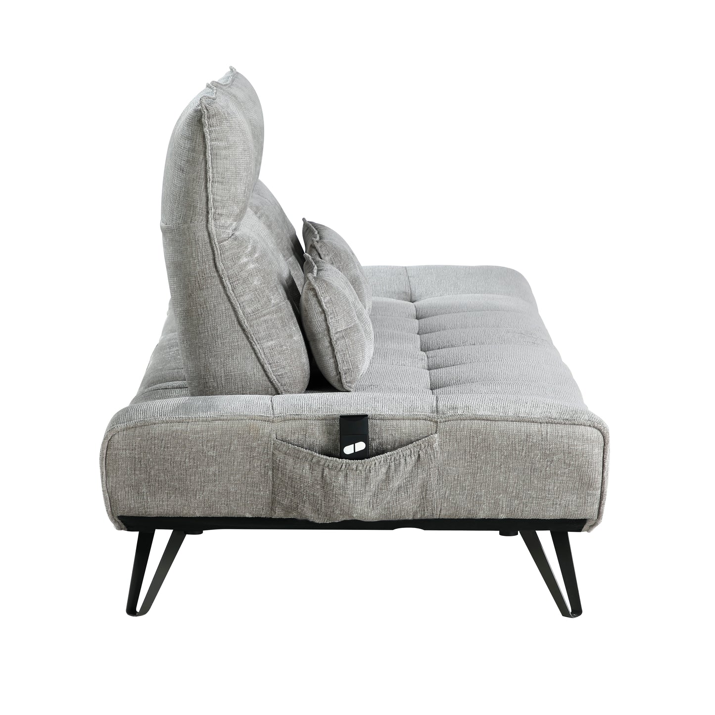 Homelegance Quonsett Gray Chenille Sectional Sofa with Adjustable Headrests 9556GRY-3PW