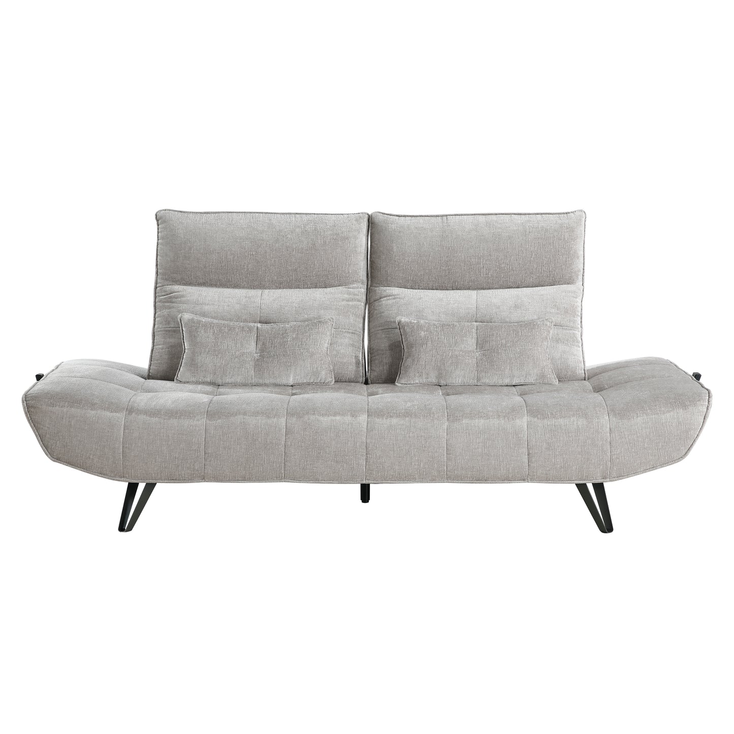 Homelegance Quonsett Light Gray Chenille Sectional Sofa with Adjustable Features 9556LGY-3PW