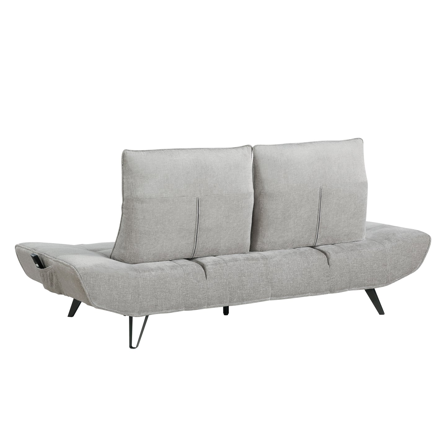 Homelegance Quonsett Light Gray Chenille Sectional Sofa with Adjustable Features 9556LGY-3PW
