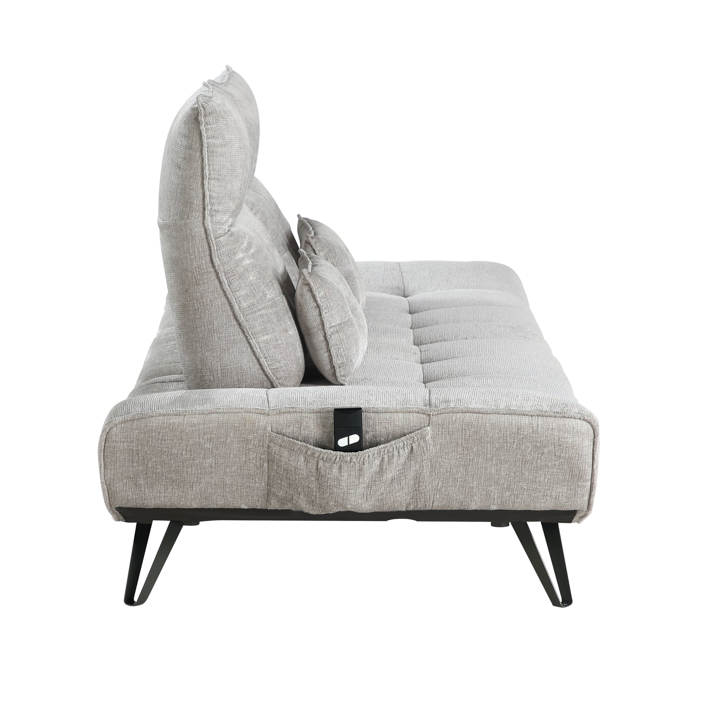 Homelegance Quonsett Light Gray Chenille Sectional Sofa with Adjustable Features 9556LGY-3PW