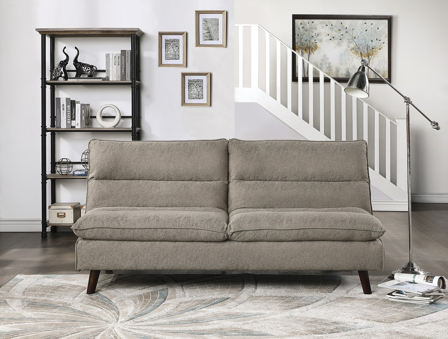 Homelegance Mackay Futton in Textured Brown Fabric 9560BR-3CL