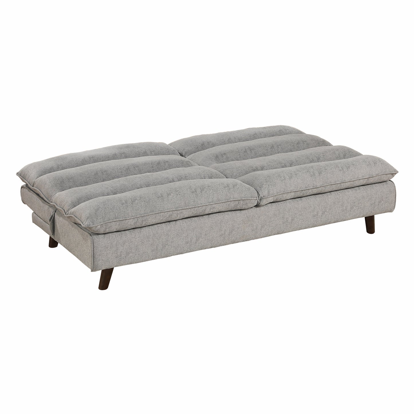 Homelegance Mackay Futton Light Gray Textured Fabric Click-Clack 9560GY-3CL