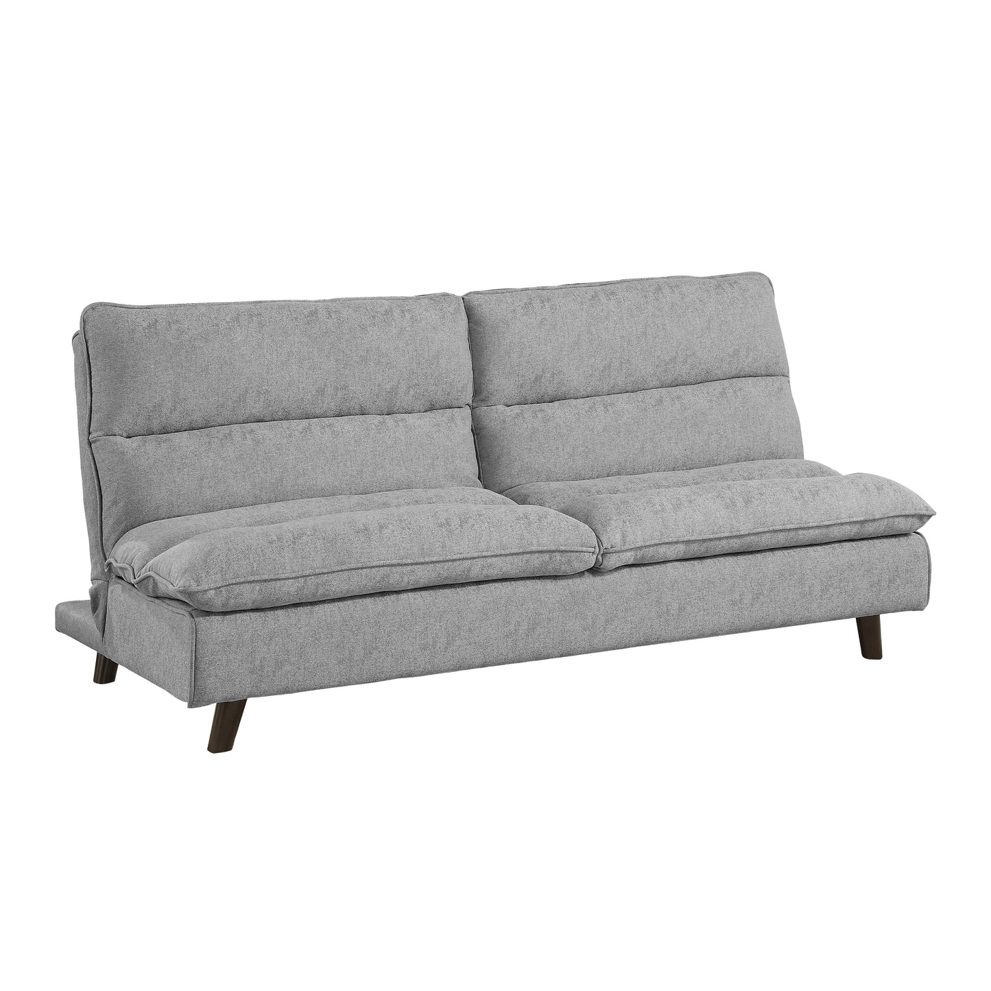 Homelegance Mackay Futton Light Gray Textured Fabric Click-Clack 9560GY-3CL