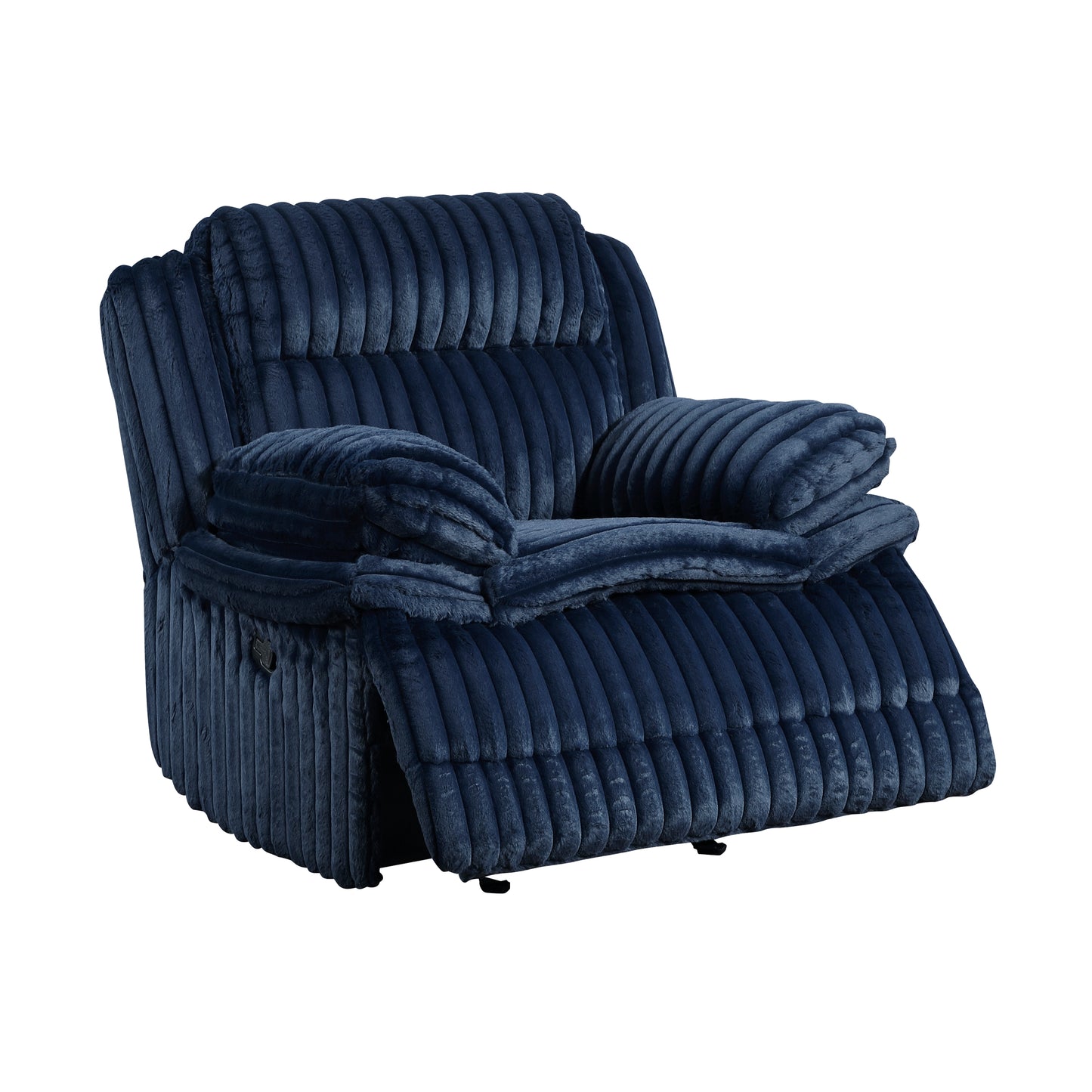 Homelegance Glider Recliner Chair in Blue Fabric 9577BU-1