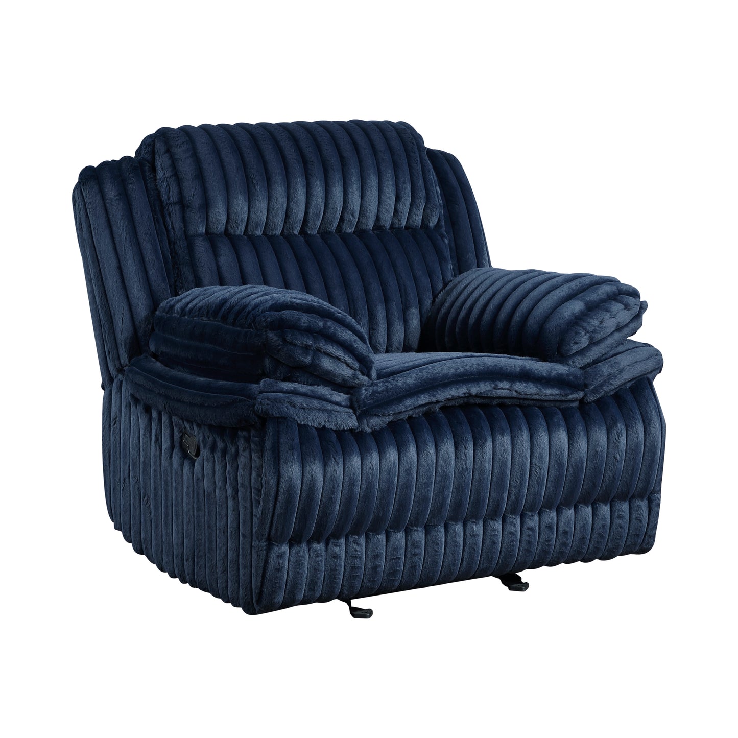 Homelegance Glider Recliner Chair in Blue Fabric 9577BU-1