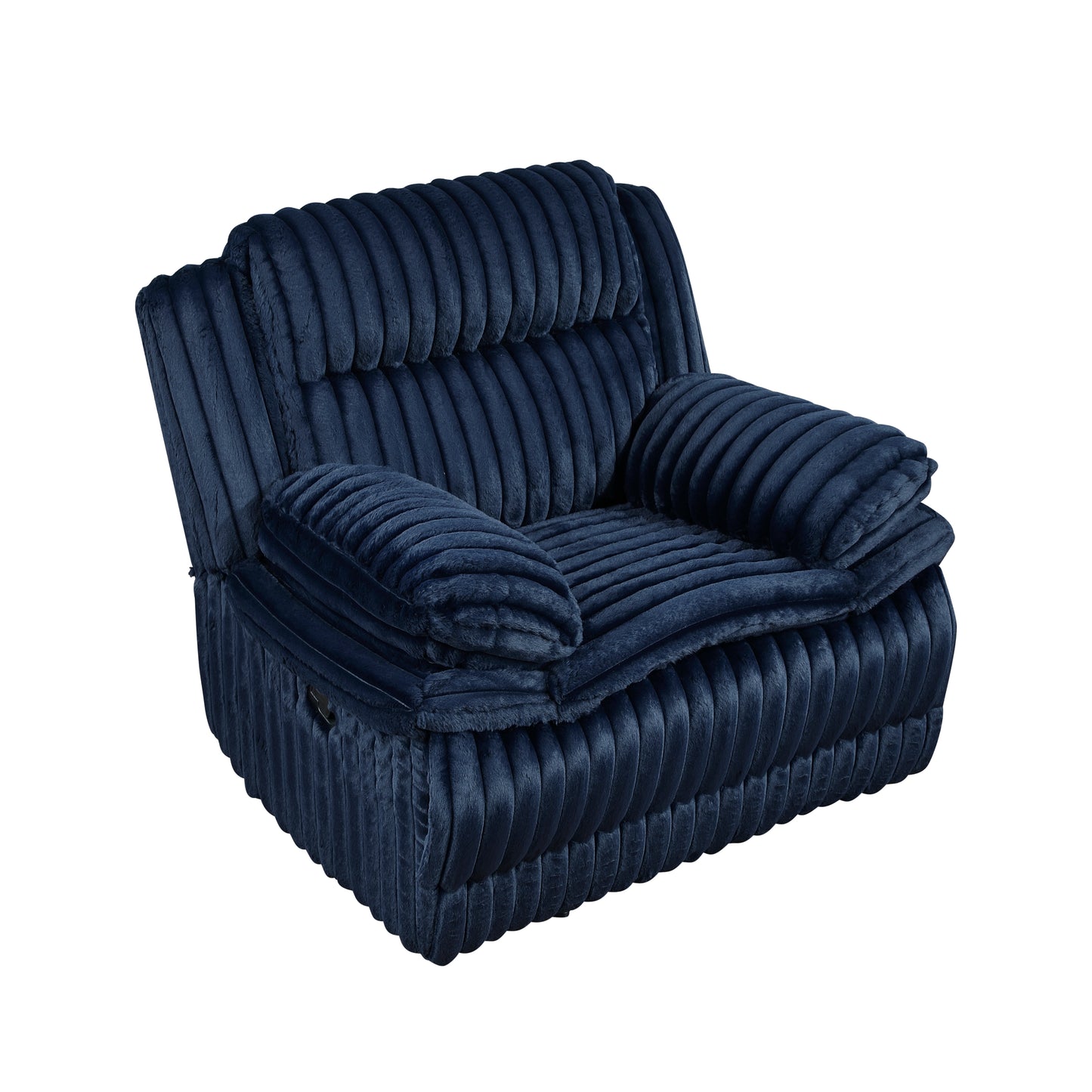 Homelegance Glider Recliner Chair in Blue Fabric 9577BU-1